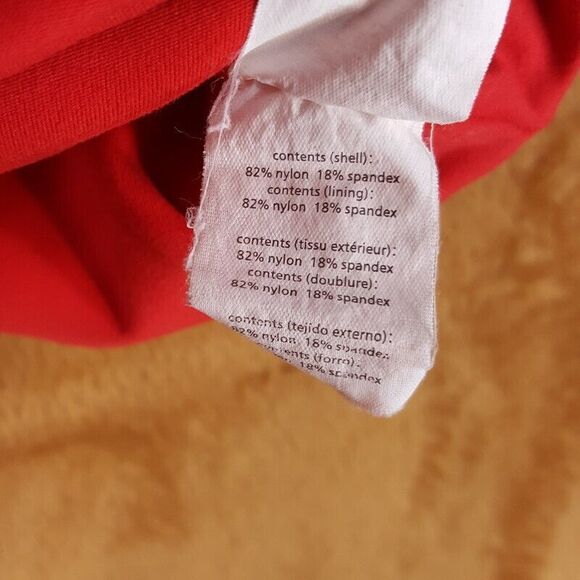 WEWOREWHAT Womens Sports Bra XS Red Pullover Wide Strap Light Support Crop Top - Picture 6 of 9